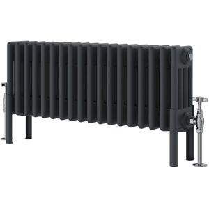 Symple Stuff Altynay Horizontal Traditional 4 Column Radiator Anthracite 300mm H x 830mm W x 140mm D Symple Stuff Altynay Horizontal Traditional 4 Column Radiator Anthracite 300mm H x 830mm W x 140mm D