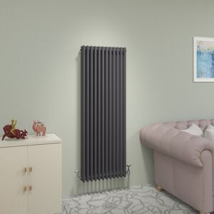 Belfry Heating Valery Vertical Traditional 3 Column Cast Iron Style Designer Radiator Anthracite 150cm H x 56cm W Belfry Heating Valery Vertical Traditional 3 Column Cast Iron Style Designer Radiator Anthracite 150cm H x 56cm W