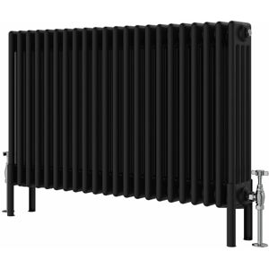 Symple Stuff Altynay Horizontal Traditional 4 Column Radiator Black 600mm H x 1010mm W x 140mm D Symple Stuff Altynay Horizontal Traditional 4 Column Radiator Black 600mm H x 1010mm W x 140mm D