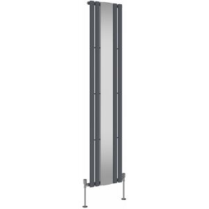 Belfry Heating Katelin Vertical Oval Panel Radiators Anthracite 1800cm H x 380cm W x 61cm D Belfry Heating Katelin Vertical Oval Panel Radiators Anthracite 1800cm H x 380cm W x 61cm D