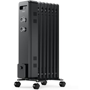 VonHaus 1500 Watt Electric Radiant Radiator Heater with Adjustable Thermostat 63cm H X 24cm W X 35cm D VonHaus 1500 Watt Electric Radiant Radiator Heater with Adjustable Thermostat 63cm H X 24cm W X 35cm D