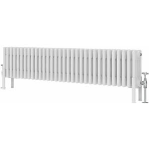 Symple Stuff Altynay Horizontal Traditional 4 Column Radiator White 300mm H x 1460mm W x 140mm D Symple Stuff Altynay Horizontal Traditional 4 Column Radiator White 300mm H x 1460mm W x 140mm D