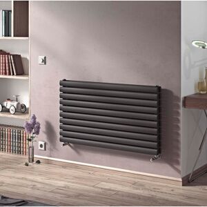 Belfry Heating Angela Horizontal Oval Panel Radiator Grey 29.4cm H x 180cm W x 10.2cm D Belfry Heating Angela Horizontal Oval Panel Radiator Grey 29.4cm H x 180cm W x 10.2cm D