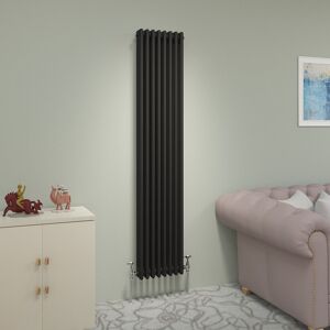 Belfry Heating Gilchrist Vertical Traditional Column Radiator Black 1800mm x 382mm x 100mm Belfry Heating Gilchrist Vertical Traditional Column Radiator Black 1800mm x 382mm x 100mm