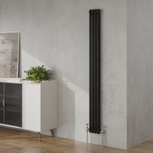 Belfry Heating Brunner Vertical Traditional Column Radiator Black 1800mm H x200mm W x 70mm D Belfry Heating Brunner Vertical Traditional Column Radiator Black 1800mm H x200mm W x 70mm D