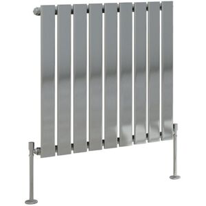 Belfry Heating Adah Horizontal Single Flat Panel Radiator Chrome 600mm H x 612mm W x 52mm D Belfry Heating Adah Horizontal Single Flat Panel Radiator Chrome 600mm H x 612mm W x 52mm D