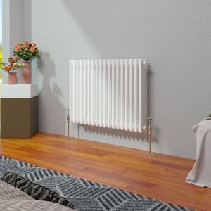 Belfry Heating Vallie Horizontal Traditional Column Cast Iron Style Designer Radiator White 60cm H x 83cm W Belfry Heating Vallie Horizontal Traditional Column Cast Iron Style Designer Radiator White 60cm H x 83cm W