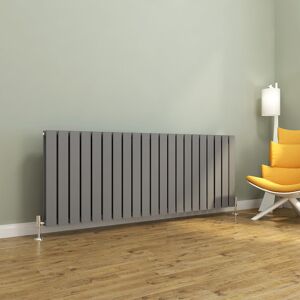 Belfry Heating Tanya Horizontal Flat Panel Radiator Anthracite 60cm H x 159.6cm W x 6.1cm D Belfry Heating Tanya Horizontal Flat Panel Radiator Anthracite 60cm H x 159.6cm W x 6.1cm D