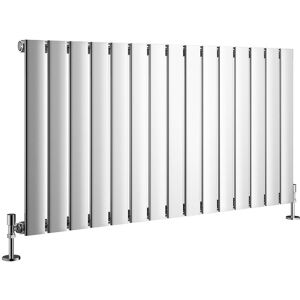 Belfry Heating Shonta Horizontal Single Flat Panel Radiator Chrome 60cm H x 142.8cm W Belfry Heating Shonta Horizontal Single Flat Panel Radiator Chrome 60cm H x 142.8cm W
