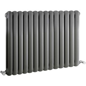 Hudson Reed Salvia Horizontal Flat Panel Radiator Grey 63.5cm H x 86.3cm W x 8cm D Hudson Reed Salvia Horizontal Flat Panel Radiator Grey 63.5cm H x 86.3cm W x 8cm D