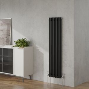 Belfry Heating Brunner Vertical Traditional Column Radiator Black 1500mm H x380mm W x 70mm D Belfry Heating Brunner Vertical Traditional Column Radiator Black 1500mm H x380mm W x 70mm D