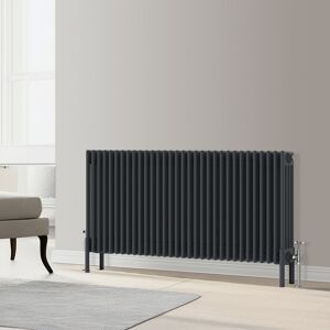 Symple Stuff Altynay Horizontal Traditional 4 Column Radiator Anthracite 600mm H x 1460mm W x 140mm D Symple Stuff Altynay Horizontal Traditional 4 Column Radiator Anthracite 600mm H x 1460mm W x 140mm D