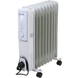 Belfry Heating Axton 9 Fin 2000W Oil Filled Radiator Portable Electric Heater with Thermostat White 60cm H X 24cm W X 40cm D Belfry Heating Axton 9 Fin 2000W Oil Filled Radiator Portable Electric Heater with Thermostat White 60cm H X 24cm W X 40cm D