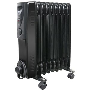 Belfry Heating Axton 9 Fin 2000W Oil Filled Radiator Portable Electric Heater with Thermostat Black 60cm H X 24cm W X 40cm D Belfry Heating Axton 9 Fin 2000W Oil Filled Radiator Portable Electric Heater with Thermostat Black 60cm H X 24cm W X 40cm D