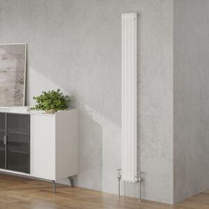 Belfry Heating Valda Vertical Traditional 2 Column Designer Radiator White 180cm H x 20cm W Belfry Heating Valda Vertical Traditional 2 Column Designer Radiator White 180cm H x 20cm W