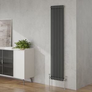 Belfry Heating Valda Vertical Traditional 2 Column Designer Radiator Anthracite 180cm H x 38cm W Belfry Heating Valda Vertical Traditional 2 Column Designer Radiator Anthracite 180cm H x 38cm W