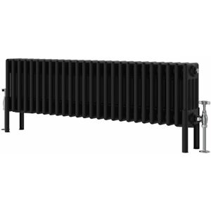 Symple Stuff Altynay Horizontal Traditional 4 Column Radiator Black 300mm H x 1190mm W x 140mm D Symple Stuff Altynay Horizontal Traditional 4 Column Radiator Black 300mm H x 1190mm W x 140mm D