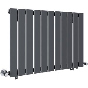 Belfry Heating Sydnee Horizontal Flat Panel Radiator Anthracite 60cm H x 83.6cm W x 4.9cm D Belfry Heating Sydnee Horizontal Flat Panel Radiator Anthracite 60cm H x 83.6cm W x 4.9cm D