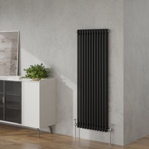 Belfry Heating Brunner Vertical Traditional Column Radiator Black 1500mm H x560mm W x 70mm D Belfry Heating Brunner Vertical Traditional Column Radiator Black 1500mm H x560mm W x 70mm D
