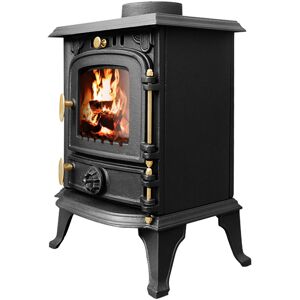 Ophelia & Co. Kobbe 4.5KW Multifuel Log Wood Burner Fireplace Freestanding Stove Black 52.5cm H X 38cm W X 32.5cm D Ophelia & Co. Kobbe 4.5KW Multifuel Log Wood Burner Fireplace Freestanding Stove Black 52.5cm H X 38cm W X 32.5cm D
