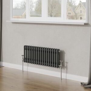 Belfry Heating Tryphosa Traditional 2 Column Horizontal Designer Radiator Anthracite 30cm H x 83cm W Belfry Heating Tryphosa Traditional 2 Column Horizontal Designer Radiator Anthracite 30cm H x 83cm W