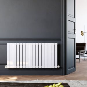 Belfry Heating Sydnee Horizontal Flat Panel Radiator White 60cm H x 121.6cm W x 4.9cm D Belfry Heating Sydnee Horizontal Flat Panel Radiator White 60cm H x 121.6cm W x 4.9cm D
