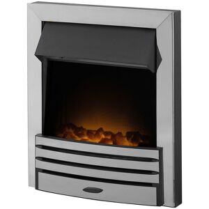 Adam Electric Inset Fire Chrome 59.3cm H X 50.7cm W X 14.6cm D Adam Electric Inset Fire Chrome 59.3cm H X 50.7cm W X 14.6cm D