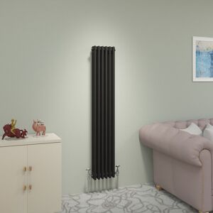 Belfry Heating Gilchrist Vertical Traditional Column Radiator Black 1500mm x 292mm x 100mm Belfry Heating Gilchrist Vertical Traditional Column Radiator Black 1500mm x 292mm x 100mm