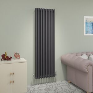 Belfry Heating Valery Vertical Traditional 3 Column Cast Iron Style Designer Radiator Anthracite 180cm H x 56cm W Belfry Heating Valery Vertical Traditional 3 Column Cast Iron Style Designer Radiator Anthracite 180cm H x 56cm W