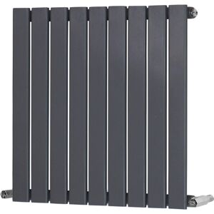 Belfry Heating Adah Horizontal Single Flat Panel Radiator Anthracite 600mm H x 612mm W x 52mm D Belfry Heating Adah Horizontal Single Flat Panel Radiator Anthracite 600mm H x 612mm W x 52mm D
