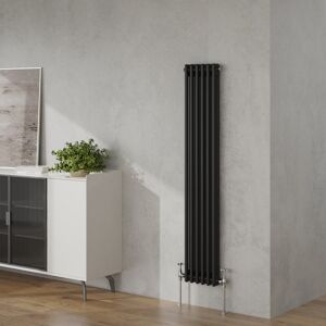 Belfry Heating Brunner Vertical Traditional Column Radiator Black 1500mm H x290mm W x 70mm D Belfry Heating Brunner Vertical Traditional Column Radiator Black 1500mm H x290mm W x 70mm D