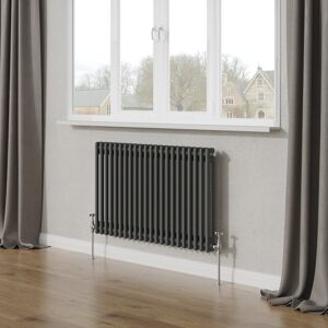 Belfry Heating Tryphosa Traditional 2 Column Horizontal Designer Radiator Anthracite 60cm H x 101cm W Belfry Heating Tryphosa Traditional 2 Column Horizontal Designer Radiator Anthracite 60cm H x 101cm W
