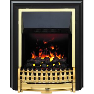 Dimplex Bramdean Optimyst Freestanding Fire, Brass and Black Electric Fire, 55.6cm W Brass 61.4cm H X 46.3cm W X 19.6cm D Dimplex Bramdean Optimyst Freestanding Fire, Brass and Black Electric Fire, 55.6cm W Brass 61.4cm H X 46.3cm W X 19.6cm D