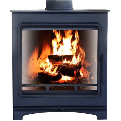 Ophelia & Co. Modern Wood-Burning Stove 8KW Defra Eco Design Stoves Cast Iron Fireplace Black 55.3cm H X 49cm W X 33cm D Ophelia & Co. Modern Wood-Burning Stove 8KW Defra Eco Design Stoves Cast Iron Fireplace Black 55.3cm H X 49cm W X 33cm D