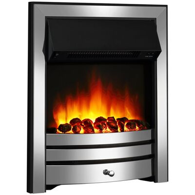 Castleton Fires & Fireplaces Meadow Electric Fire Chrome Without spacer Castleton Fires & Fireplaces Meadow Electric Fire Chrome Without spacer