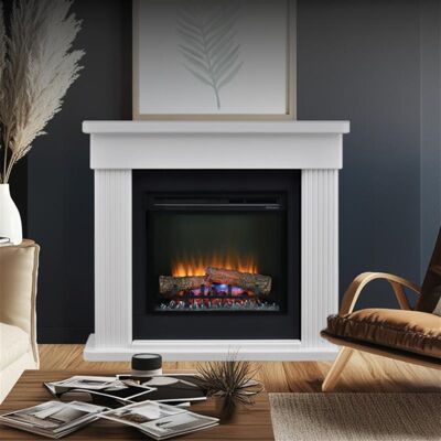 Dimplex Portland Optiflame Fully Assembled Suite, 108Cm W Black 98cm H X 108cm W X 30cm D Dimplex Portland Optiflame Fully Assembled Suite, 108Cm W Black 98cm H X 108cm W X 30cm D