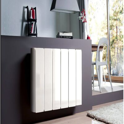 Symple Stuff 5120 BTU Electric Panel Space Heater with Adjustable Thermostat White 58cm H x 53.5cm W x 9cm D Symple Stuff 5120 BTU Electric Panel Space Heater with Adjustable Thermostat White 58cm H x 53.5cm W x 9cm D