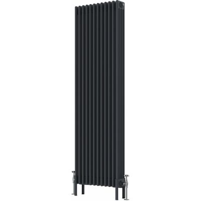 Belfry Heating Adamo Vertical Traditional 4 Column Radiator 1800x560mm Anthracite 1,800mm H X 560mm W X 140mm D Belfry Heating Adamo Vertical Traditional 4 Column Radiator 1800x560mm Anthracite 1,800mm H X 560mm W X 140mm D