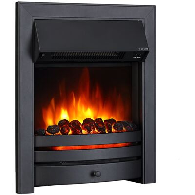 Castleton Fires & Fireplaces Meadow Electric Fire Black Without spacer Castleton Fires & Fireplaces Meadow Electric Fire Black Without spacer