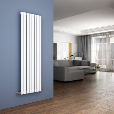 Belfry Heating Tyra Vertical Oval Panel Radiator White 160cm H x 48cm W x 5.8cm D Belfry Heating Tyra Vertical Oval Panel Radiator White 160cm H x 48cm W x 5.8cm D