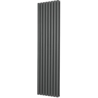 Belfry Heating Shoshana Vertical Oval Panel Radiator Anthracite 160cm H x 47.2cm W Belfry Heating Shoshana Vertical Oval Panel Radiator Anthracite 160cm H x 47.2cm W
