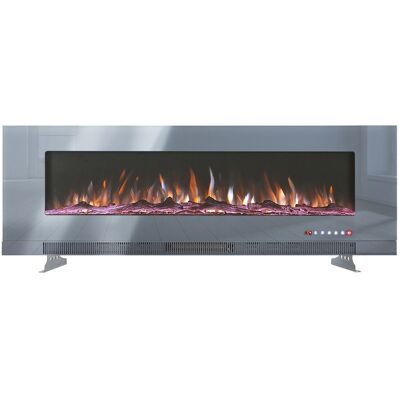 Tanisha Belfry Heating Electric Inset Fire Grey 50cm H x 152cm W x 12cm D Tanisha Belfry Heating Electric Inset Fire Grey 50cm H x 152cm W x 12cm D