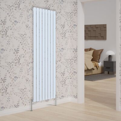 Belfry Heating Briscoe Vertical Single Flat Panel Radiator White 180cm H x 54.4cm W x 5.2cm D Belfry Heating Briscoe Vertical Single Flat Panel Radiator White 180cm H x 54.4cm W x 5.2cm D