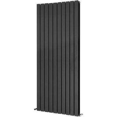 Belfry Heating Shonna Vertical Double Flat Panel Radiator Anthracite 160cm H x 68cm W Belfry Heating Shonna Vertical Double Flat Panel Radiator Anthracite 160cm H x 68cm W