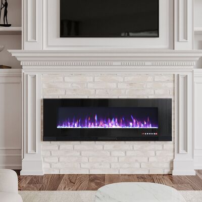 Tanisha Belfry Heating Electric Inset Fire Black 50cm H x 152cm W x 12cm D Tanisha Belfry Heating Electric Inset Fire Black 50cm H x 152cm W x 12cm D