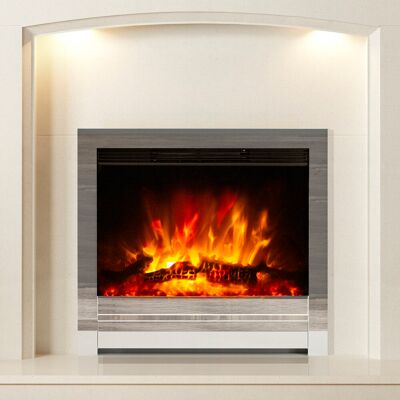 Flare Beam Edge 22" Inset Electric Fire Grey 60.3cm H X 66.1cm W X 11.2cm D Flare Beam Edge 22" Inset Electric Fire Grey 60.3cm H X 66.1cm W X 11.2cm D