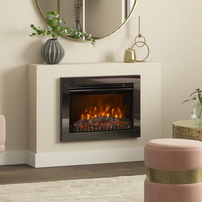 Flare Adali Wall Inset Electric Fire Polished Nickel 48.8cm H X 66cm W X 20.6cm D Flare Adali Wall Inset Electric Fire Polished Nickel 48.8cm H X 66cm W X 20.6cm D