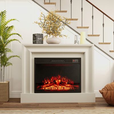 Metro 23” Electric Fireplace 750W/1500W Fireplace Insert With Remote Control Black 43.4cm H X 58.4cm W X 12.9cm D Metro 23” Electric Fireplace 750W/1500W Fireplace Insert With Remote Control Black 43.4cm H X 58.4cm W X 12.9cm D