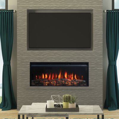 Flare Rodwell 36” Inset Wall Mounted Electric Fire Black 44.2cm H X 36cm W X 15.4cm D Flare Rodwell 36” Inset Wall Mounted Electric Fire Black 44.2cm H X 36cm W X 15.4cm D