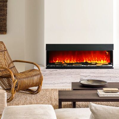 Symple Stuff Electric Fireplace Black 50cm H x 152.4cm W x 26cm D Symple Stuff Electric Fireplace Black 50cm H x 152.4cm W x 26cm D